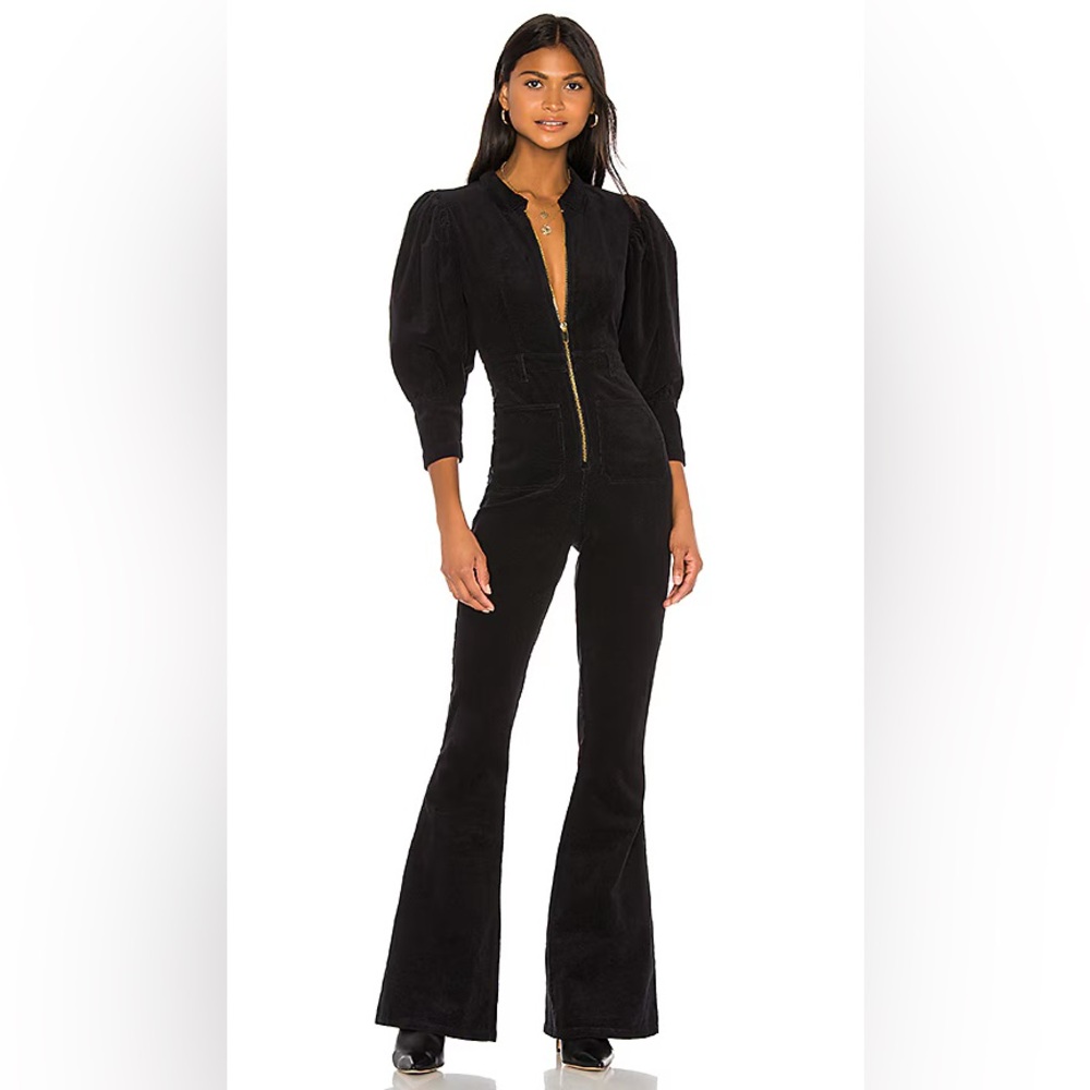 We Wore What black corduroy Jumpsuit size Medium